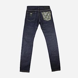 Fendi-FENDI  Trousers T.FR 32 Denim - Jeans-Blue