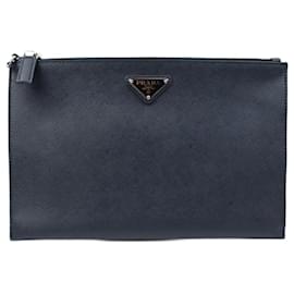 Prada-PRADA Clutch-Taschen T.  Rindsleder-Marineblau