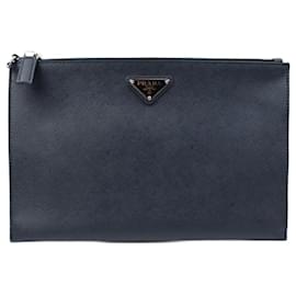 Prada-PRADA  Clutch bags T.  Leather-Navy blue
