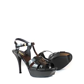 Saint Laurent-SAINT LAURENT  Heels T.eu 37.5 Leather-Black