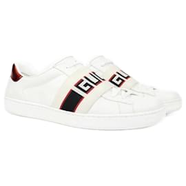 Gucci-GUCCI  Trainers T.eu 42 Leather-White