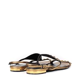 Burberry-BURBERRY  Sandals T.eu 35 Leather-Golden