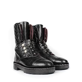 Chanel-CHANEL  Boots T.eu 38 Leather-Black