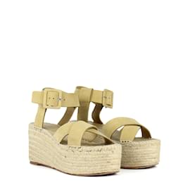 Céline-CELINE Sandalias T.UE 38 cuero-Beige