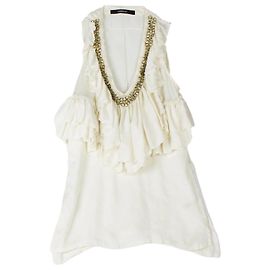 GIVENCHY - Top con dettagli metallici (T36) Beige