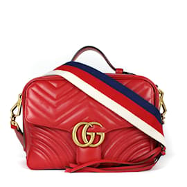 Gucci-GUCCI  Handbags T.  Leather-Red