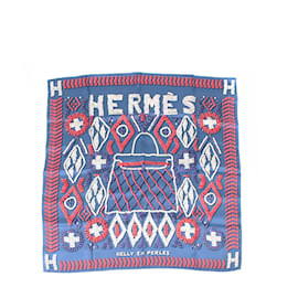 Hermès-HERMES  Silk handkerchief T.  silk-Blue