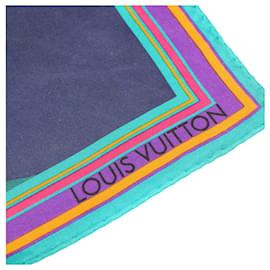 Louis Vuitton-LOUIS VUITTON Sciarpe T.  silk-Blu