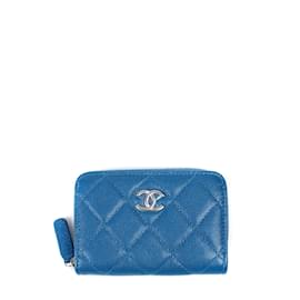 Chanel-CHANEL  Wallets T.  Leather-Blue
