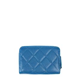 Chanel-CHANEL  Wallets T.  Leather-Blue