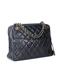 Chanel-CHANEL Handtaschen T.  Rindsleder-Marineblau