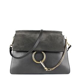 CHLOÉ - Bolso Faye Grande Gris