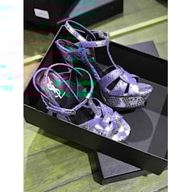 Saint Laurent-SAINT LAURENT  Sandals T.eu 37 Exotic leathers-Green