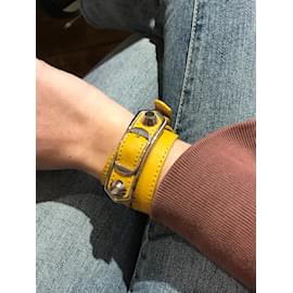 Balenciaga-BALENCIAGA  Bracelets T.  Leather-Yellow