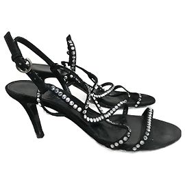 Sandales SERGIO ROSSI T.EU 36.5 en daim Noir