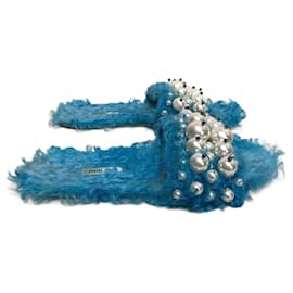 Miu Miu-MIU MIU  Sandals T.eu 39.5 Fur-Blue