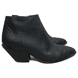Giuseppe Zanotti-GIUSEPPE ZANOTTI  Ankle boots T.eu 36 Exotic leathers-Black