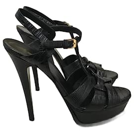 Saint Laurent-SAINT LAURENT  Sandals T.eu 40 Leather-Black