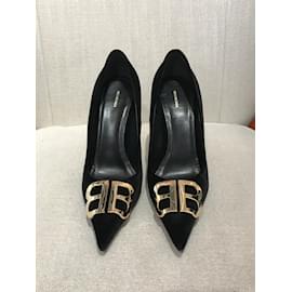 Balenciaga-BALENCIAGA  Heels T.eu 40 velvet-Black