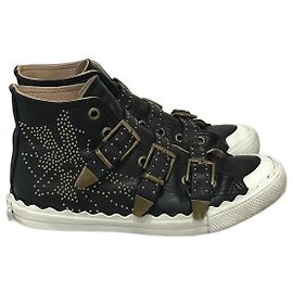 Chloé Baskets CHLOE T.UE 40 cuir de vachette Noir