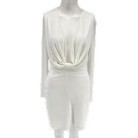 Halston Heritage Robe Halston T.0-5 4 Polyester Blanc