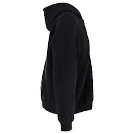 Balenciaga-Balenciaga Sudadera con capucha y logo en la espalda en algodón negro-Negro