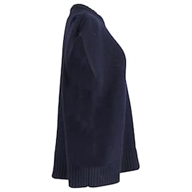 The row-The Row Dannel Sweater Vest in Navy Blue Wool-Navy blue