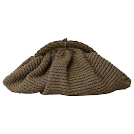 Fendi-Fendi Crochet Clutch Bag in Brown Cotton-Brown