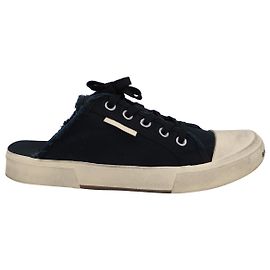 Mule Balenciaga Paris de algodón negro Negro