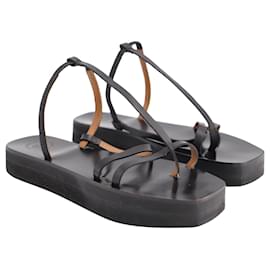 Autre Marque-Atp Atelier Maremma Platform Sandals in Black Leather-Black