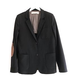 Golden Goose Wool Elbow Patch Jacket Black