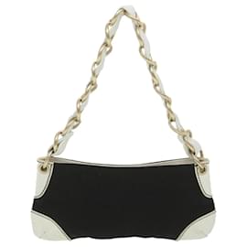 Chanel-CHANEL Shoulder Bag Canvas Black CC Auth bs4514-Black