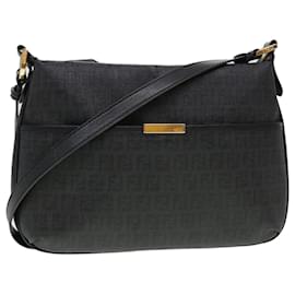 Fendi-FENDI Zucchino Sac à bandoulière en toile Noir 8BT206-FB5 129-2580 Auth bs4435-Noir