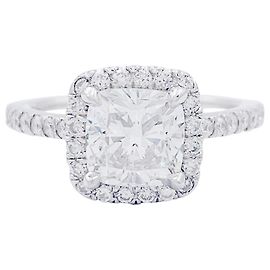 inconnue Cushion Diamond Ring, platinum. Other