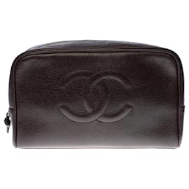 Chanel-CHANEL Accessoire aus braunem Leder - 72023121164-Braun