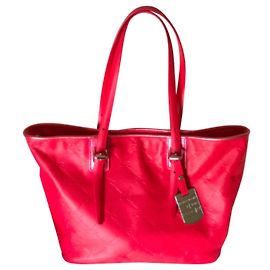 Borsa a secchiello Longchamp in pelle corallo Corallo