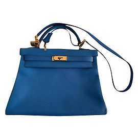Hermès Kelly handbag light blue leather Light blue