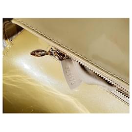 Louis Vuitton-Louis Vuitton Sobe Patent Leather clutch bag-Yellow