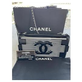Chanel-Borsa con patta in mattoni per ragazzo-Nero