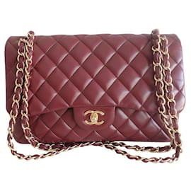 Chanel-Classic Chanel bag Gm burgundy-Dark red