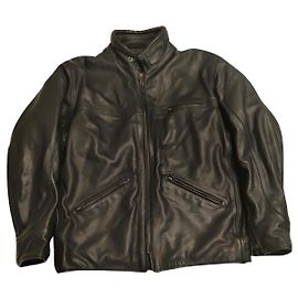 Autre Marque SOBIRAC Black Leather Motorcycle Jacket XL Black
