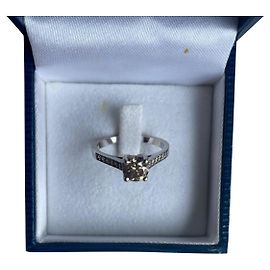 Autre Marque Solitaire diamant jaune Argenté