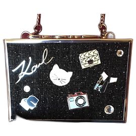 Karl Lagerfeld Borse Nero Metallico
