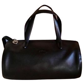 Longchamp Borsa Polochon in pelle nera Nero
