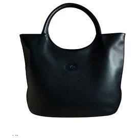Cabas Longchamp en cuir bleu marine Bleu Marine