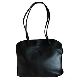 Longchamp Cabas en cuir noir Noir
