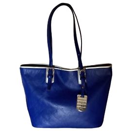 Borsa a secchiello Longchamp in pelle blu Blu
