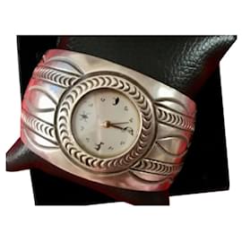 Autre Marque B.Carson Navajo Kokopelli Dancer Silver Watch Bracelet Silvery