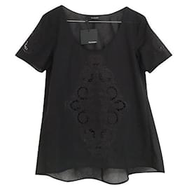 The Kooples-Gestickte Bluse-Schwarz