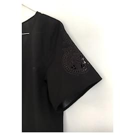 The Kooples-Embroidered blouse-Black